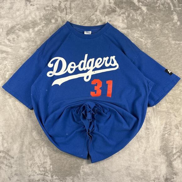 Vintage Los Angeles Baseball Starter Jersey Piazza Shirt N.31 100% Cotton Made - Picture 1 of 8